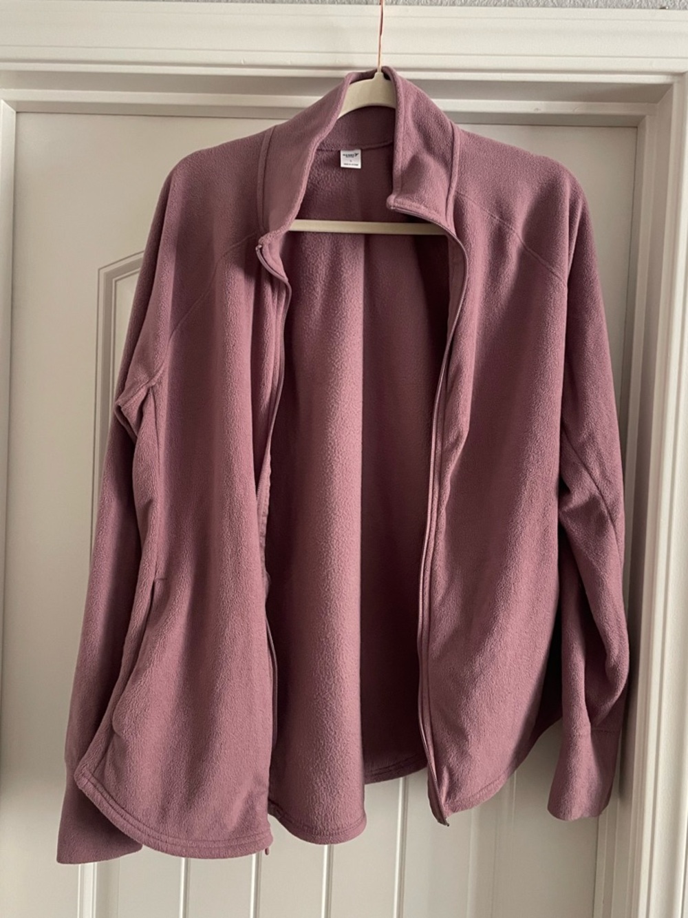 Old Navy Fleece Lilac Full-Zip Lightweight Jacket - Picture 5 of 8